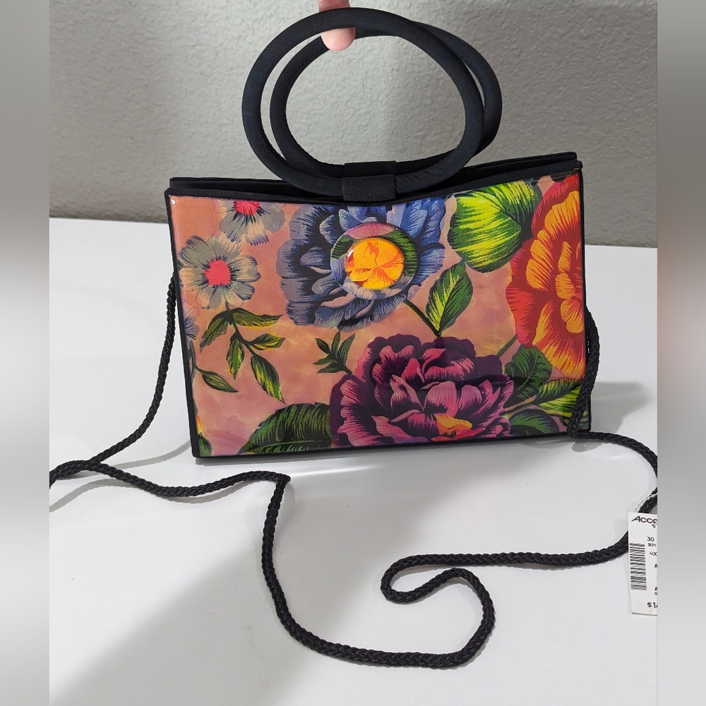 Angela Frascone Floral handbag Purse Vintage new